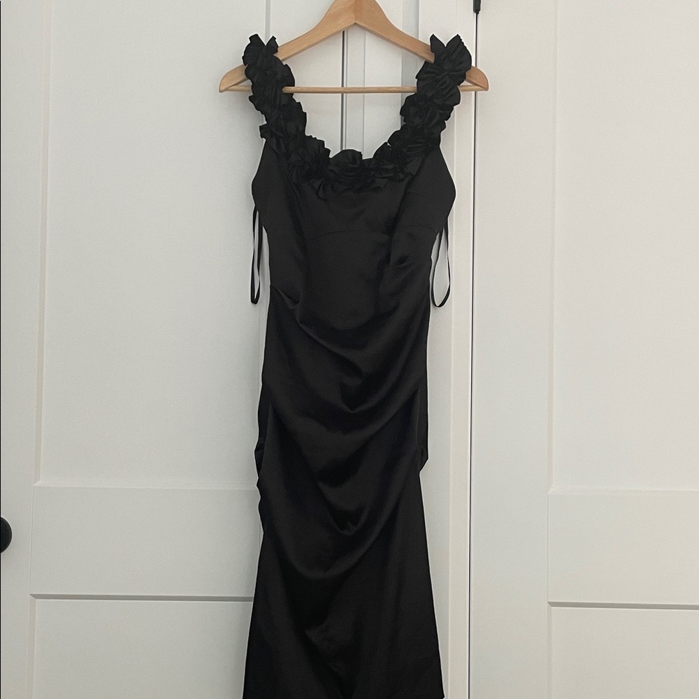 Elegant Black Ruffle Dress 
LeChateau
Size S